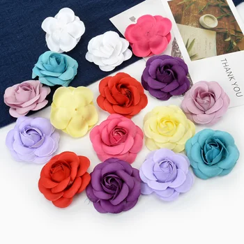 

10Pcs 5CM Artificial Flower Silk Rose Flower Bud For Wedding Decoration Diy Wreath Headdress Accessories Clip Art Fake Flower