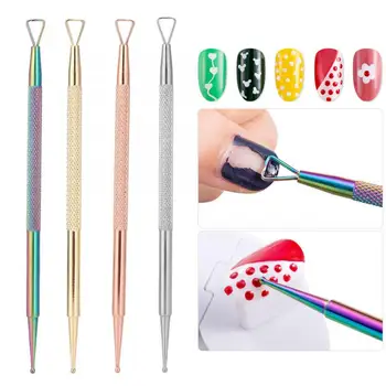 

4pcs Double Head Stainless Steel Nail Dotting Pen Gel Polish Removal Pusher Nail Art Tool Nails Accessoires