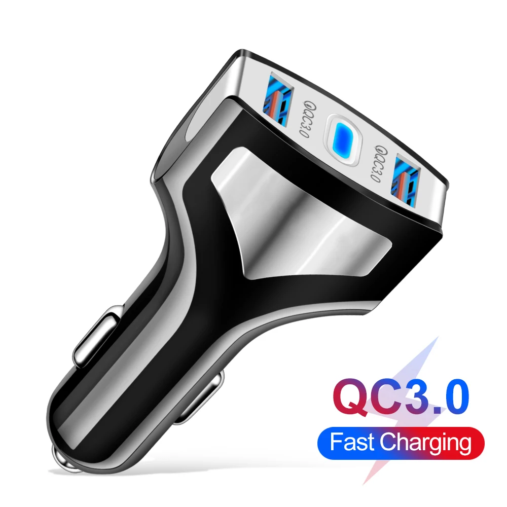Универсальный двойной USB Quick Chage 3 0 Автомобильное зарядное устройство для iPhone samsung