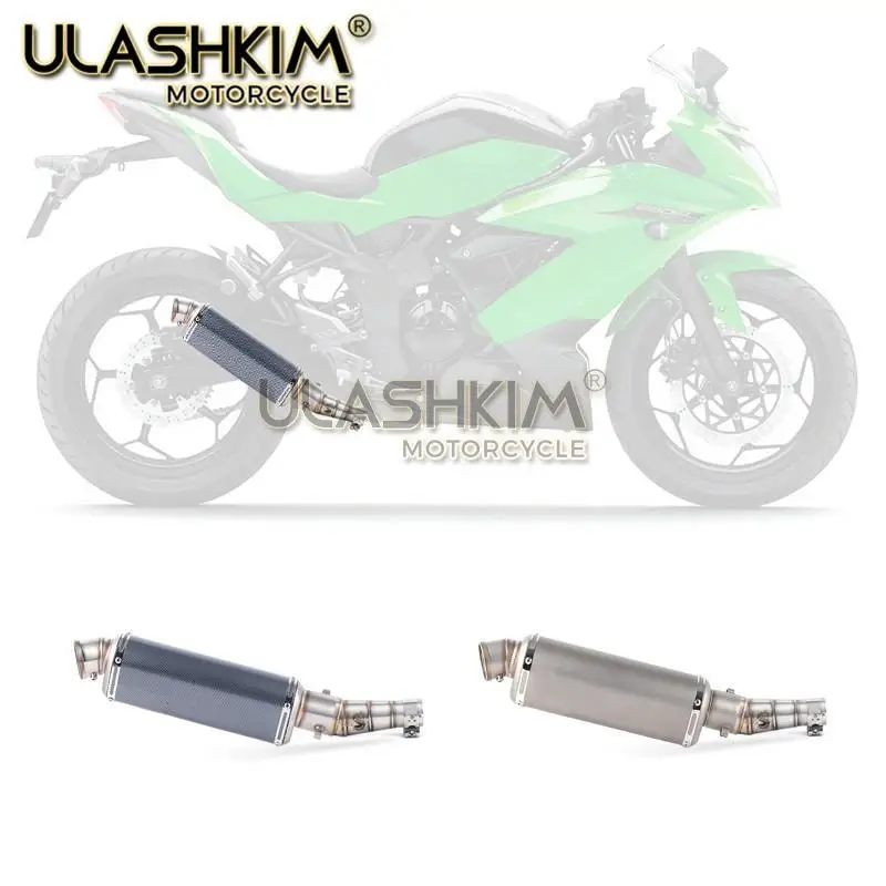 Мотоциклетная выхлопная контактная средняя труба для Kawasaki Z250 2008- Ninja 300 2013- Ninja 250R 2008
