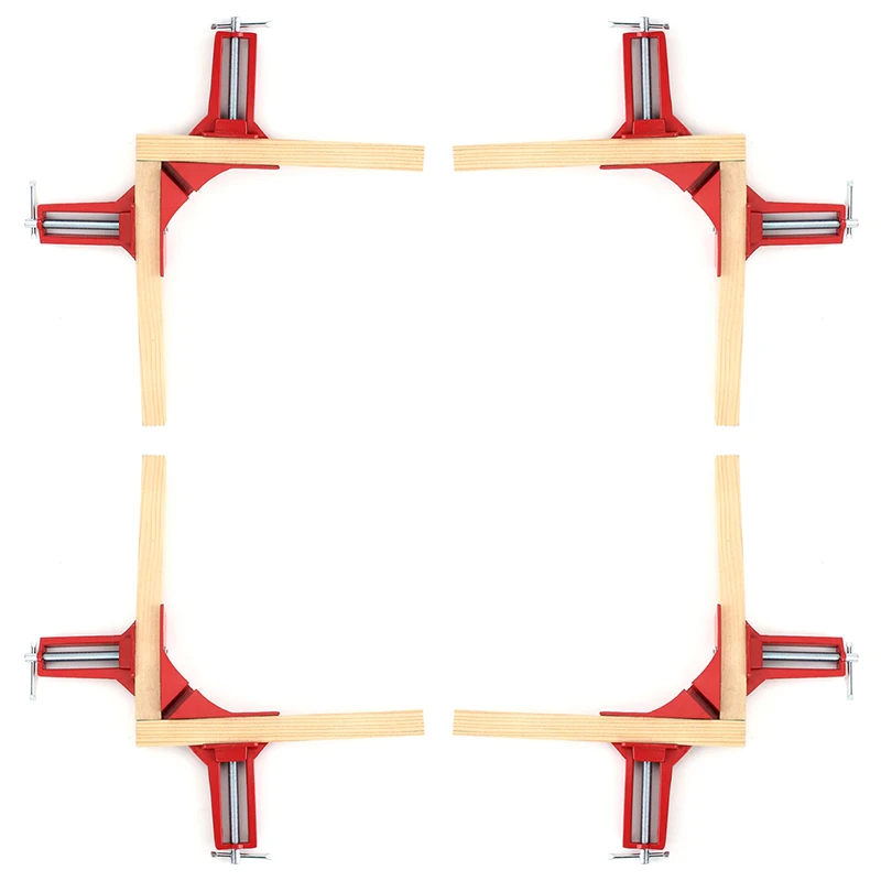 

4 X 75 mm Angle clamp Right angle clip Red