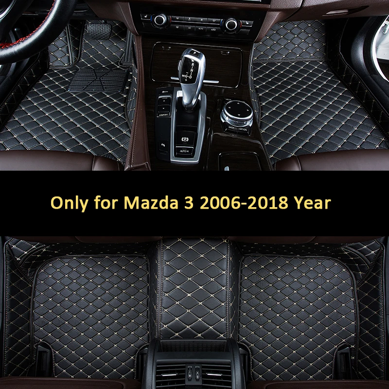Автомобильный коврик, кожаные автомобильные коврики для Mazda 3 323 2006-2013 на заказ, автомобильный коврик для ног, чехол