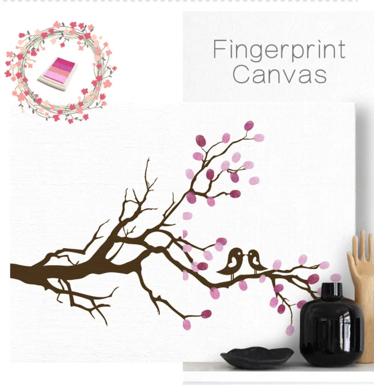 

Manufacturers Fingerprint Painting Branch Couples Birds Computer Airbrush Painting AliExpress Amazon Wish Decorative Painting Co