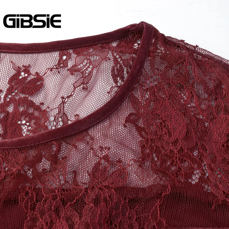 Женское атласное платье туника GIBSIE повседневное элегантное кружевное лоскутное
