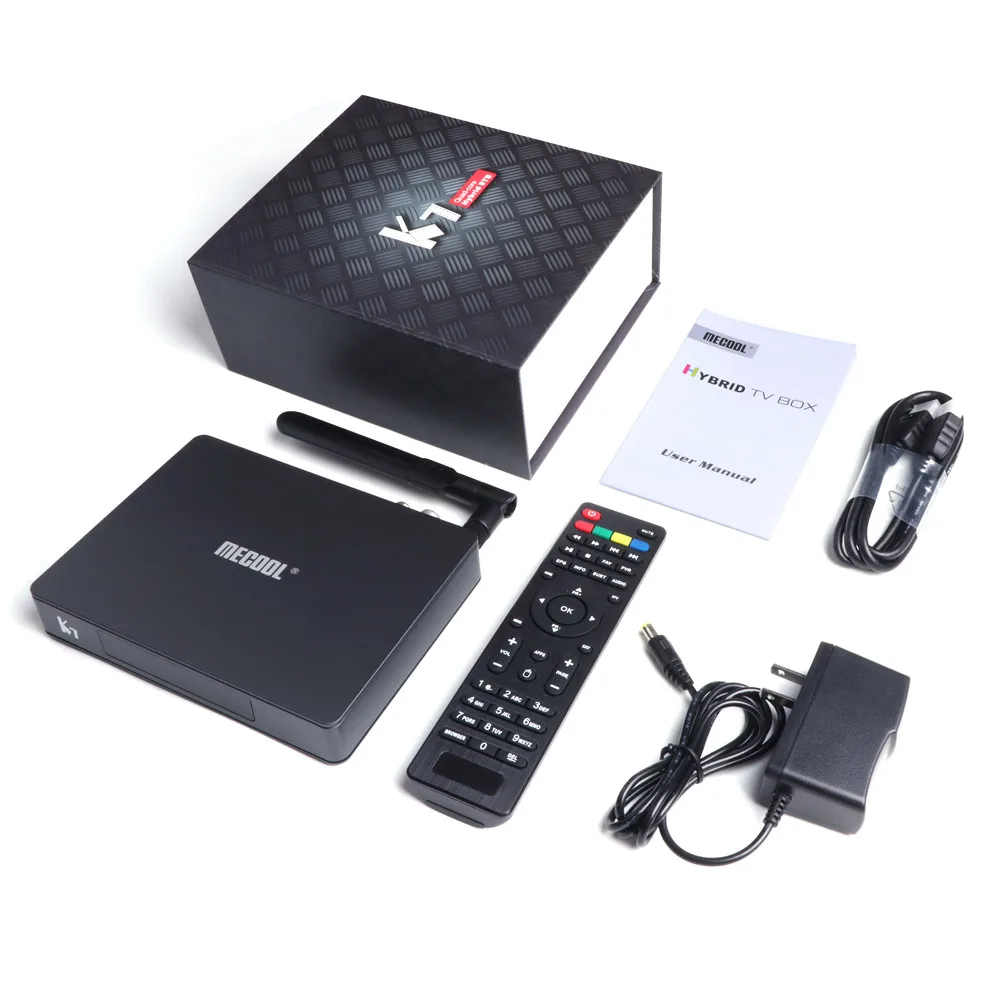 Mecool K7 tv Box 4 Гб DDR4 64 Гб rom Amlogic S905X2 DVB T2 DVB S2 Android 9,0 двойная WiFi приставка светодиодный антенна дисплея телеприставка