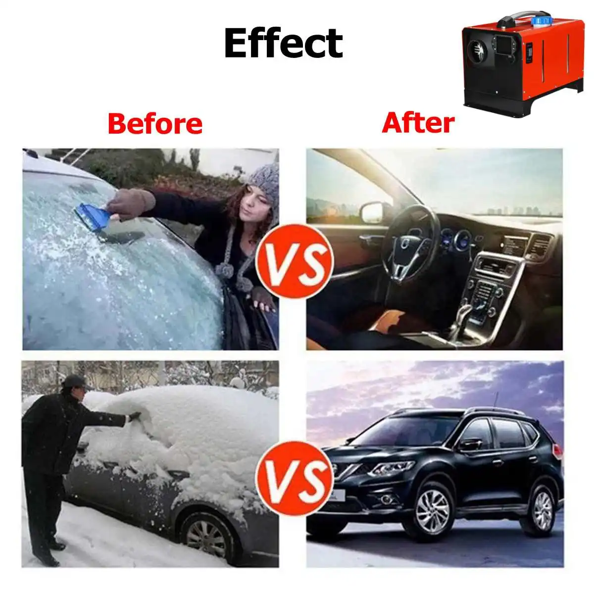 1 8KW 12/24V все в одном Регулируемый Дизели воздушный автомобильный обогреватель