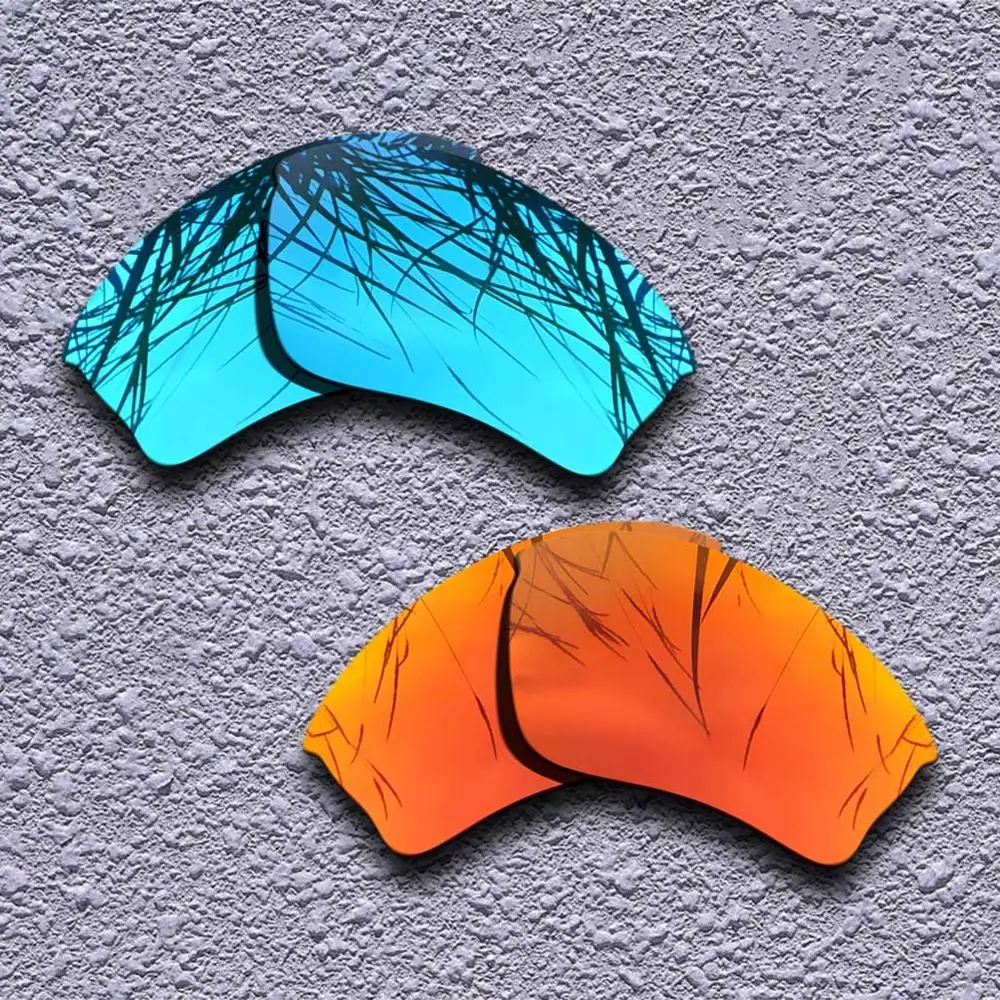 2 Pairs Polarized Replacement Lenses for Oakley Half Jacket XLJ Sunglasses- Multiple Choices - Цвет линз: Blue-Fire Red