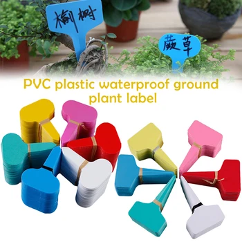 

New 100pcs T-type Plastic Nursery Garden Plant Pots Label Thick Tag Mark for Flower Pot Garden Macetas Plastic Tag Decoration