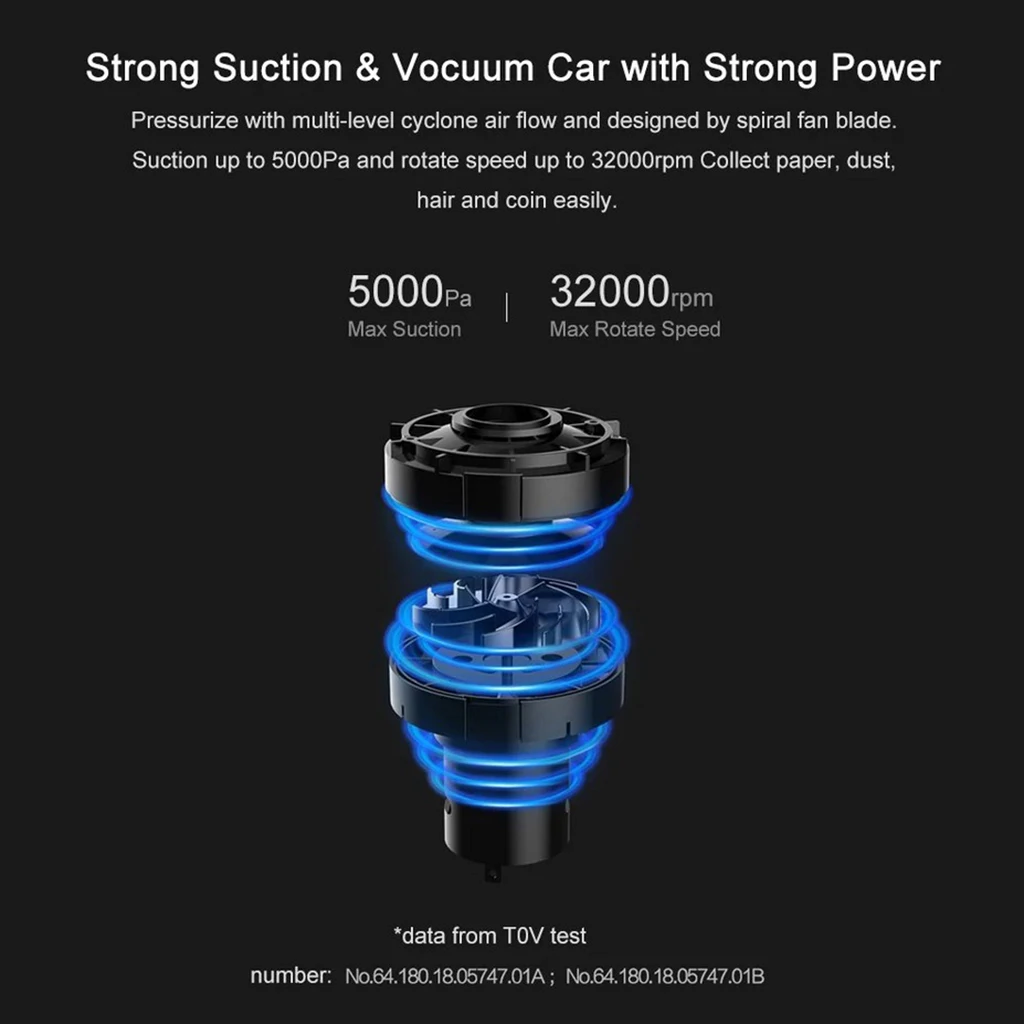 Cordless Hand Held Vacuum Cleaner Car Duster for Auto Interior Cleaning 12V Powerful Suction Charging Vacuum Cleaner