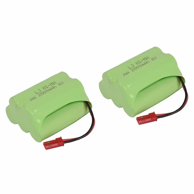 Разъем JST) Ni-MH 6 в 2800 мАч батарея+ USB зарядное устройство для Rc игрушки автомобили танки грузовики роботы лодки пистолет AA 6 в перезаряжаемый аккумулятор - Цвет: Light Yellow