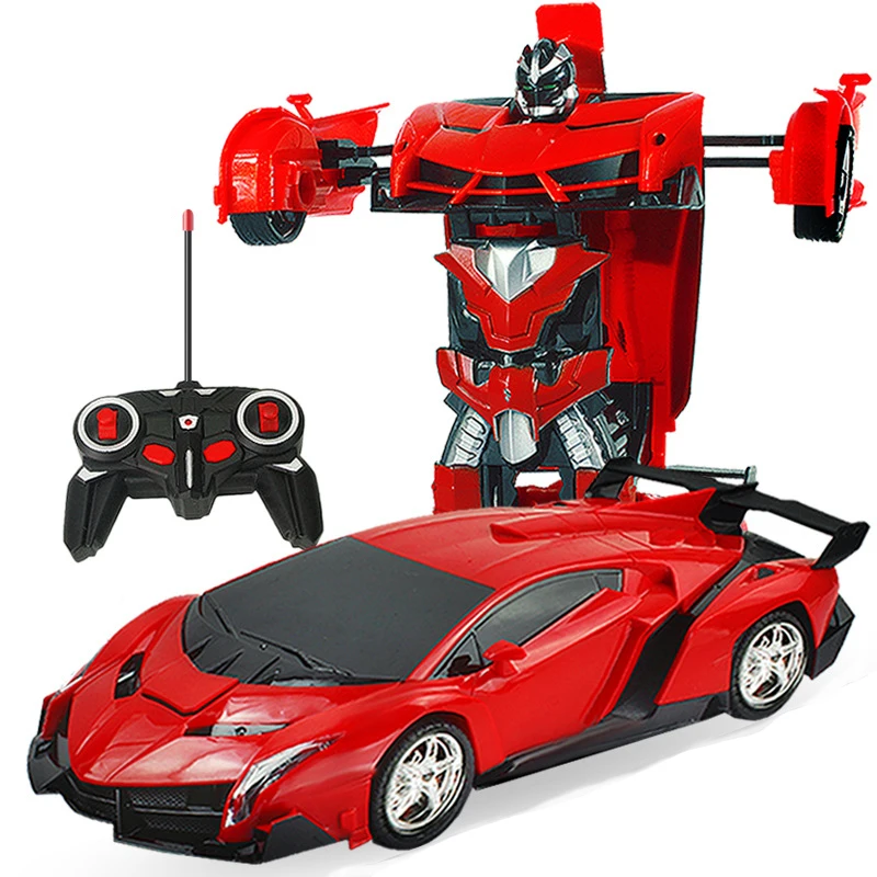 

Rc Car Transformation 2 in 1 RC Car Driving Sports Cars Drive Deformation Robots Models Remote Control Car RC Fighting Toy Gift
