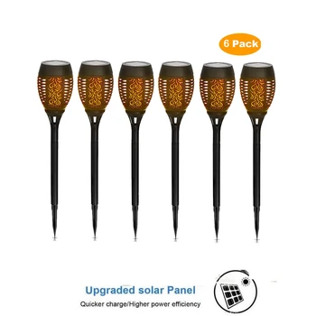 

2-8pcs Solar Flame Light Flickering lawn lamp Solar powered LED Flame Lamp Waterproof 96LEDs Lawn Flame Flickering Torch Light O