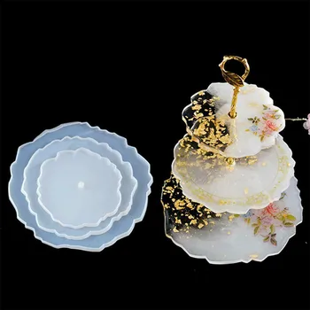 

Three-layer Round Tray Fruit Plate Silicone Mould DIY UV Crystal Epoxy Tea Tray Swing Table Tray Mould Handicraft Making Tools