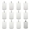 50pcs 201 Stainless Steel Rectangle Blank Stamping Tag Pendants with Snap on Bail Supplies for DIY Jewelry Necklace Making 1