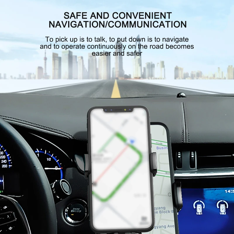 QI Wireless Car Charger For Iphone 11 Huawei Fast Charger 2 In 1 QI 10W Car Air Vent Intelligent Infrared Sensor Phone Holder