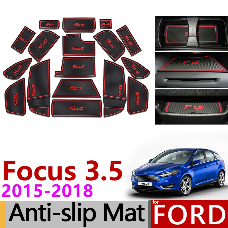 Противоскользящий коврик для Ford Focus 3 3,5 MK3 аксессуары для подтяжек лица ST RS слот для ворот противогрязный дверной паз