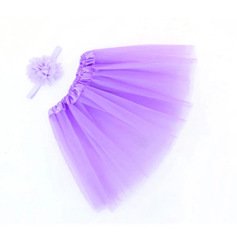 purple Реквизит для фотосессии новорожденных; Кружевная повязка на голову с цветами для маленькой принцессы; комплект с юбкой; реквизит для фотосессии для маленьких детей; аксессуары - Цвет: purple