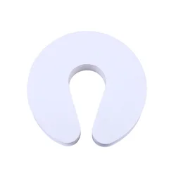 Child Safety Foam Door Stopper - Soft C-Shaped Protector (White)