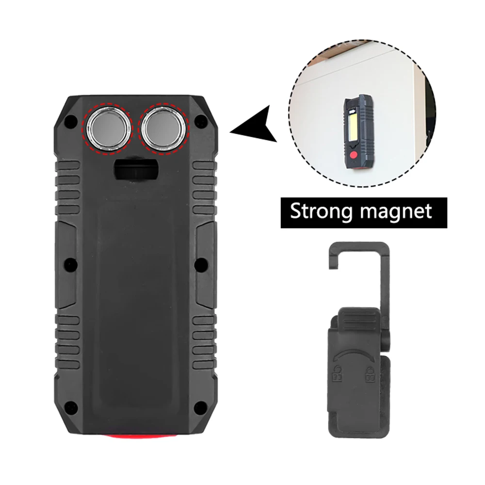 New COB LED Magnetic Work Light Car Garage Mechanic Home Rechargeable Torch Lamp USB Charging LED Flash Light Outdoor Sport