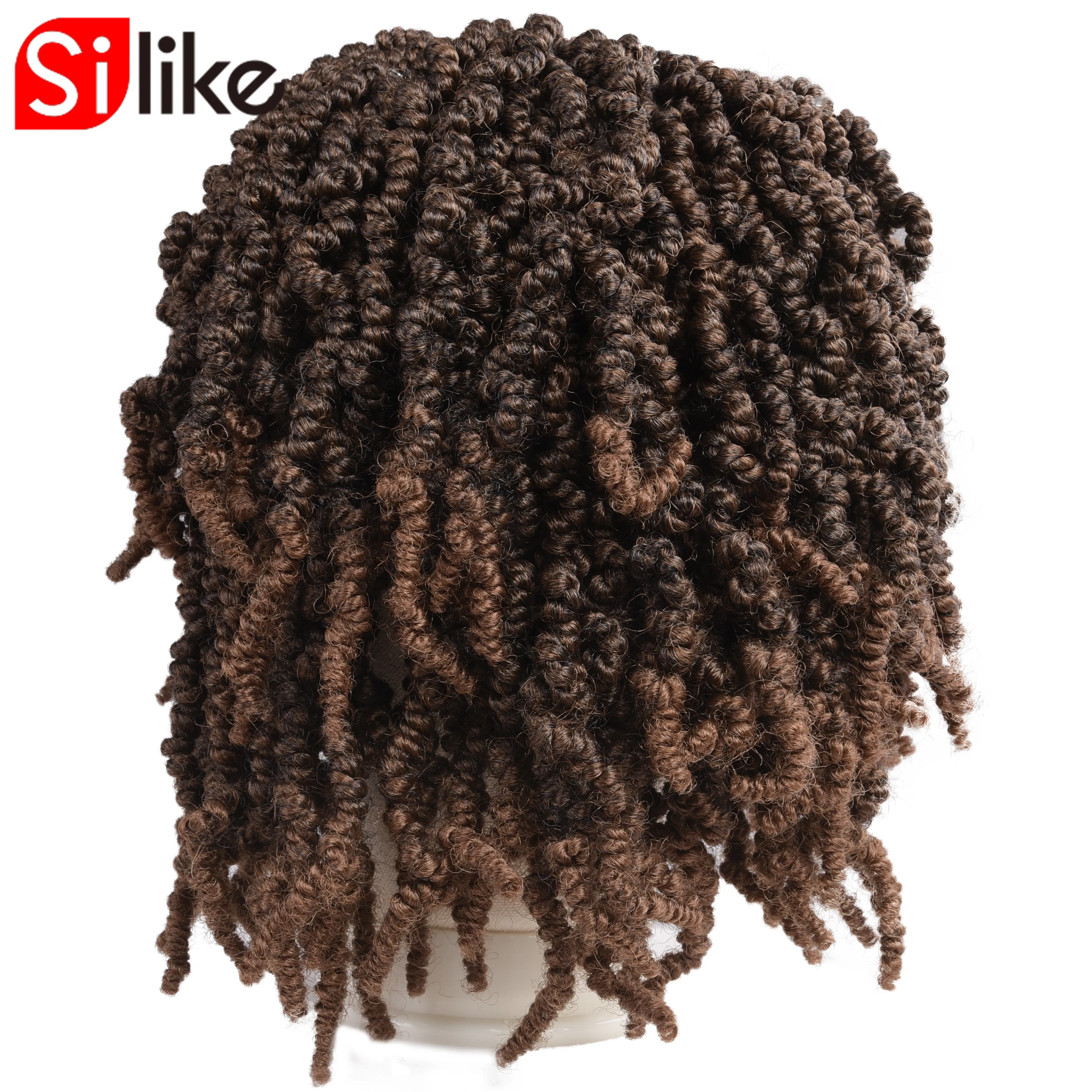 

Bomb Twists 10 Inch Synthetic Crotchet Braiding Hair Extensions Ombre Crochet Braids Fluffy Spring Twist Pre-looped Hair