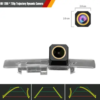 

HD 1280x720p 3rd Night Vision Golden Camera Rear View Backup Camera Trajectory Dynamic Parking Line for Nissan TIIDA 2011-2013