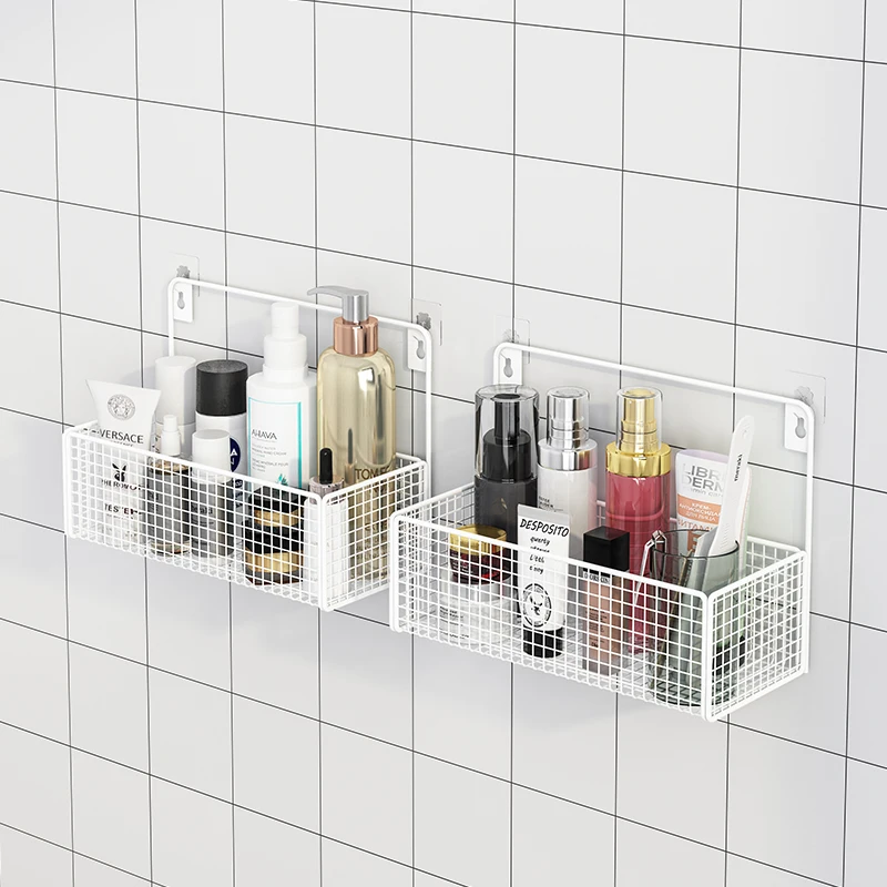 Punch-Free Bathroom Storage Rack Shower Bathroom Toilet Storage Rack Washstand Wall Mounted Products Complete Collection