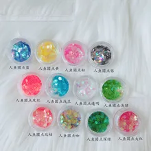 Блестки для ногтей глаз Макияж симфония градиент блестящий Размер Смешанная шкала блестки ногтей DIY наклеиваемая бижутерия для ногтей