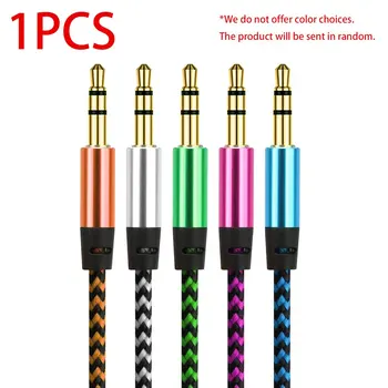 

3.5mm Jack Braided Stereo Audio Cable Gold Plated Male To Male Speaker Cable Portable Audio Player Accessories Drop Shipping