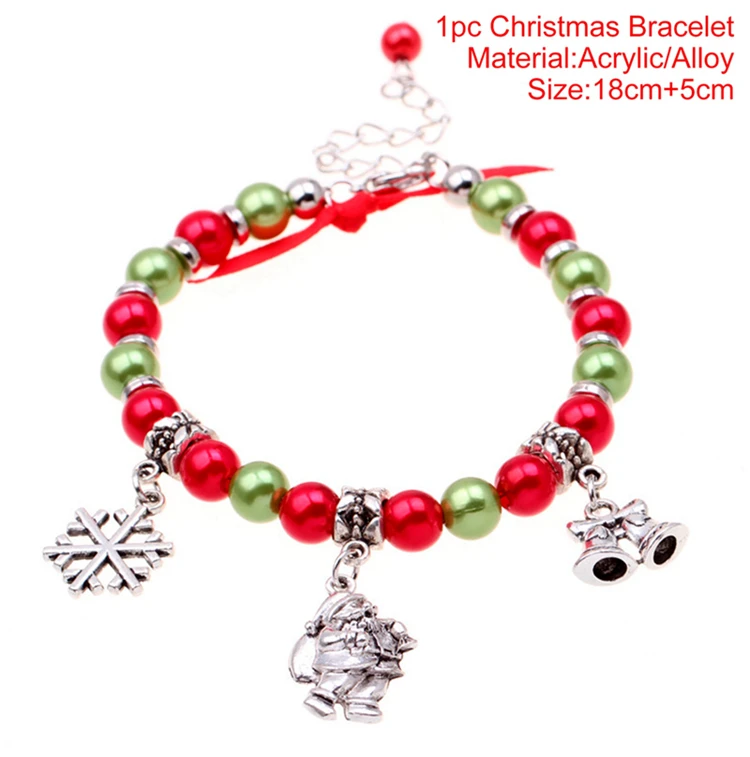 Merry Christmas Noel серьги кулон Рождественский подарок украшения Рождественский Декор для дома Новогодний подарок Navidad Natal - Цвет: Bracelet 2