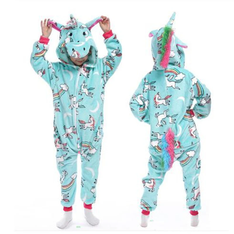 Mantenimiento compuesto cascada Pijama de unicornio para niños y niñas, mono de franela de animales, ropa  de dormir de unicornio, pegaso|Pelele entero| - AliExpress