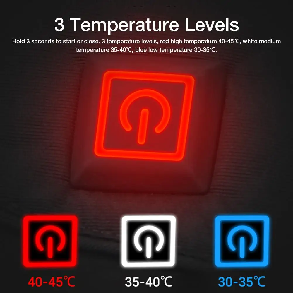 Heated Gloves 3.7V Rechargeable Battery Powered Electric Heated Hand Warmer for Hunting Fishing Skiing Cycling Motorcycle Gloves 4