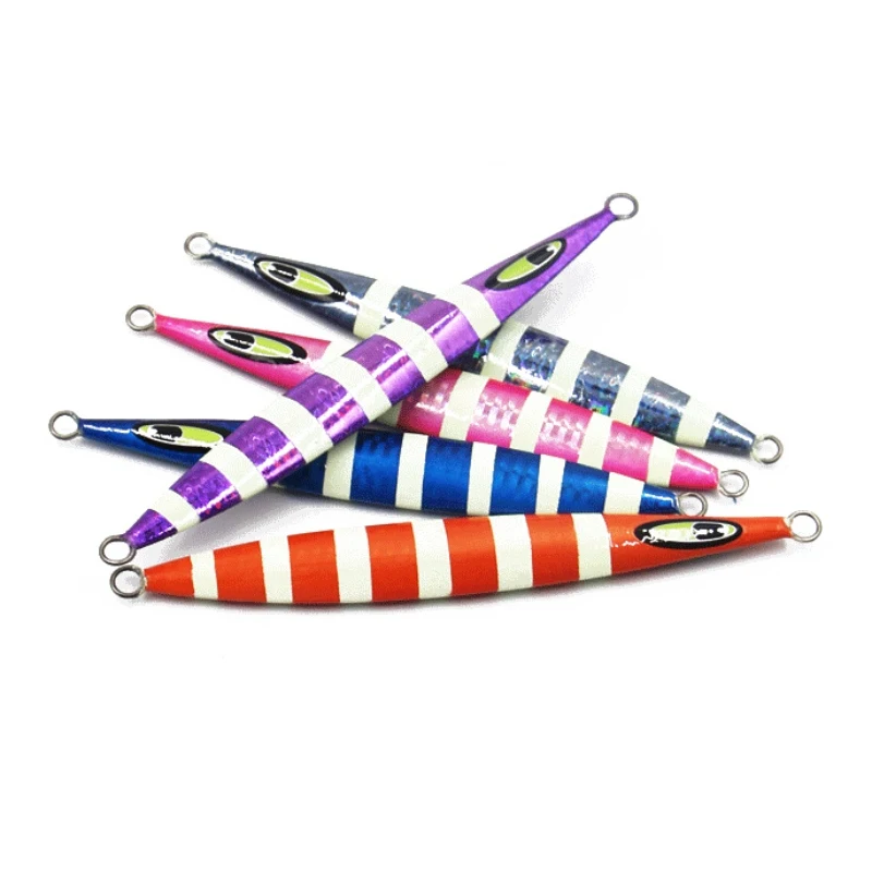 NewArtificial Metal Fishing Lures Jigging Lead Alloy Fish Reflected Fast Sinking Deepsea Iron Plate Bait Wobbler Hard Baits100g