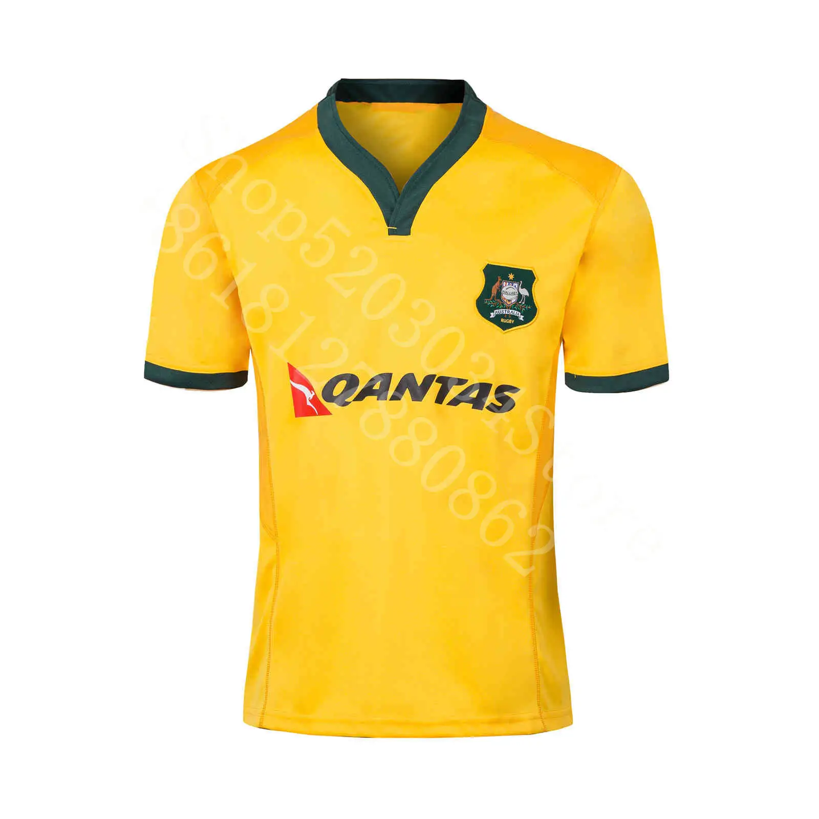 

2018/19 AUSTRALIAN HOME YELLOW Embroidered Breathable Rugby jersey gym golf Size：S-3XL Free Shipping Order 10 pieces for 1 piece