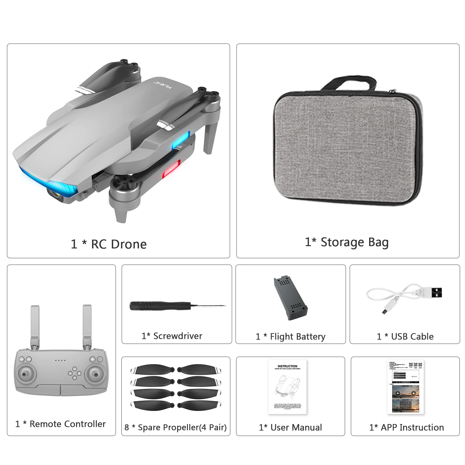 rc remote control helicopter YLRC S106 RC Drone with Camera 8K GPS 5GWifi Optical Flow Positioning Quadcopter Brushless Motor Storage Bag Package RC Helicopters luxury RC Helicopters