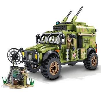 

SEMBO Military Armored Tank Command Vehicle Building Blocks ww2 Army Figure Cars Creator Bricks Toys Gifts for Kid Boy