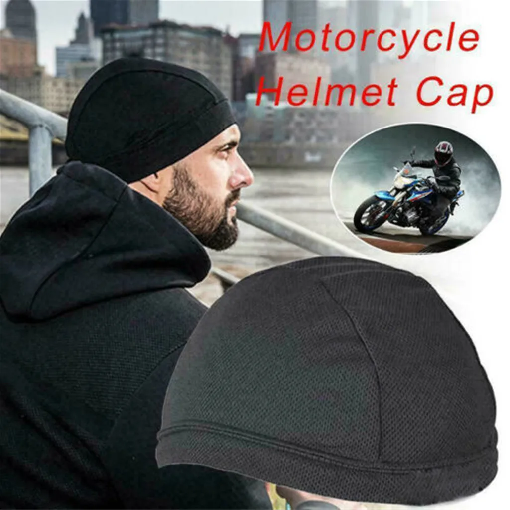 Новая мотоциклетная Кепка I Влагоотводящая охлаждающая Кепка с черепом внутренняя подкладка шлем шапочка купольная Кепка свитер