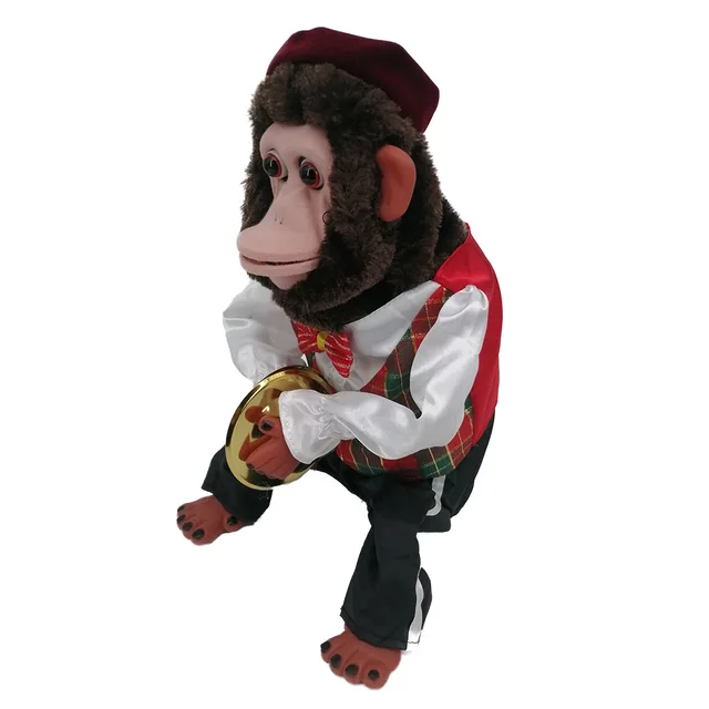 Famous Multi-Action,Funny Cymbal Playing Simulation Monkey the Chimp Vintage Electronic Plush Decoration Toy Original Source 4