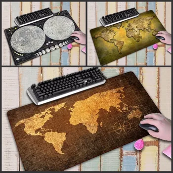 

Large World Map Gaming Mouse Pad Lockedge Natural Rubber Mouse Mat For Laptop Computer Keyboard Pad Desk Pad For CSGO