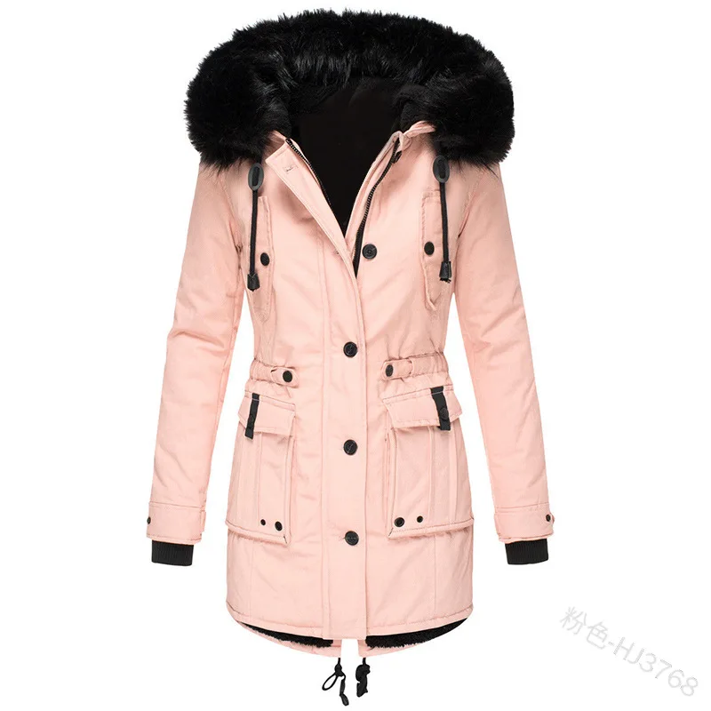 WEPBEL, новинка, женская зимняя теплая куртка, Дамское модное повседневное пальто, однотонное, на завязках, искусственный мех, меховой воротник, тонкое пальто