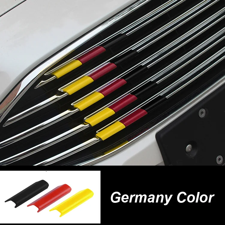 Garnitures Calandre Drapeau Français - Compatible Peugeot 301 2008 308 408, Autocollant ABS Facile