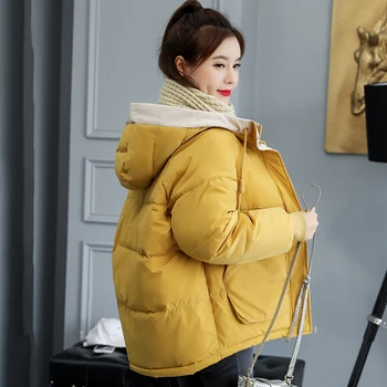 

Fashion Hooded Parka Autumn Jacket Coat Full Sleeve Zipper Womens Winter Jackets New Nice Cotton Padded Female Coat Outwear