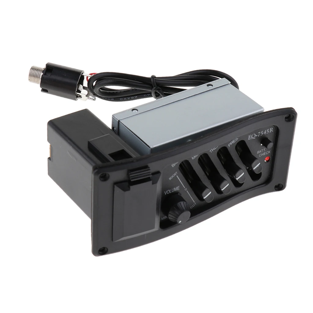 Guitar 5 Band EQ Equalizer Preamp Piezo Pickup Tuner with LCD Display Musical Instrument Parts