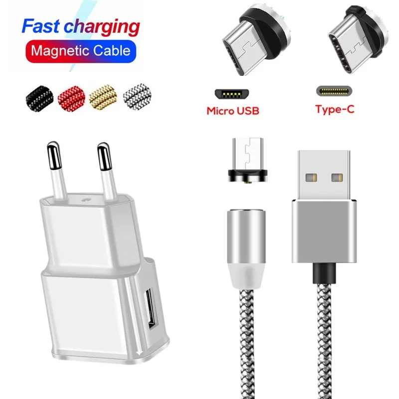 1 м Магнитный кабель Micro usb type C провод для передачи данных Samaung huawei LG G7 G6 V30 V40 G8 K7 K10 K8