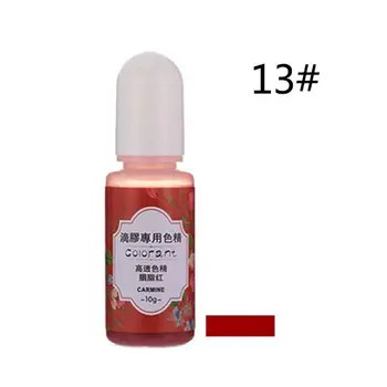 

13 Colors Epoxy UV Resin Coloring Dye Liquid Epoxy Pigment Resin Colorant Fading Resistance10ml Translucent 634D