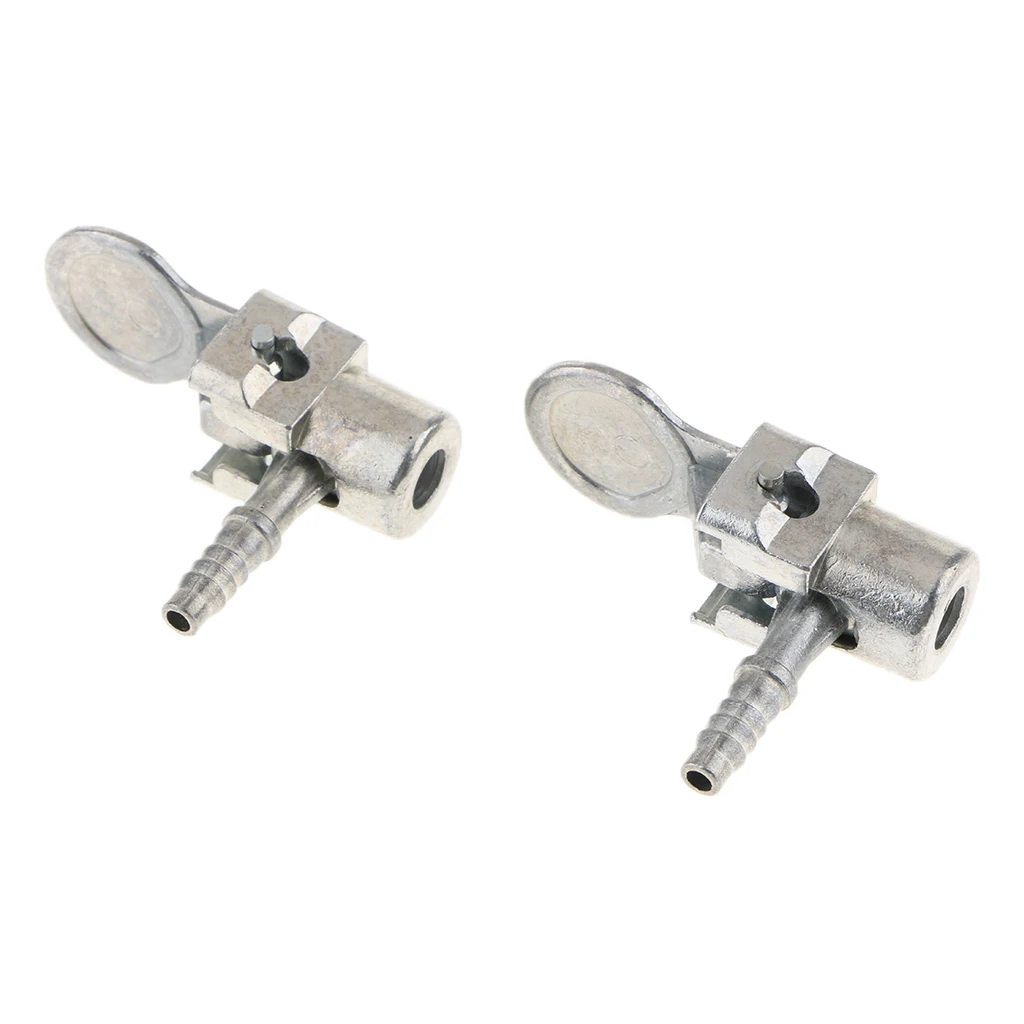 2 Pieces Durable Clip On Tire Tyre Valve Connector Adapter Car Air Chuck Silver
