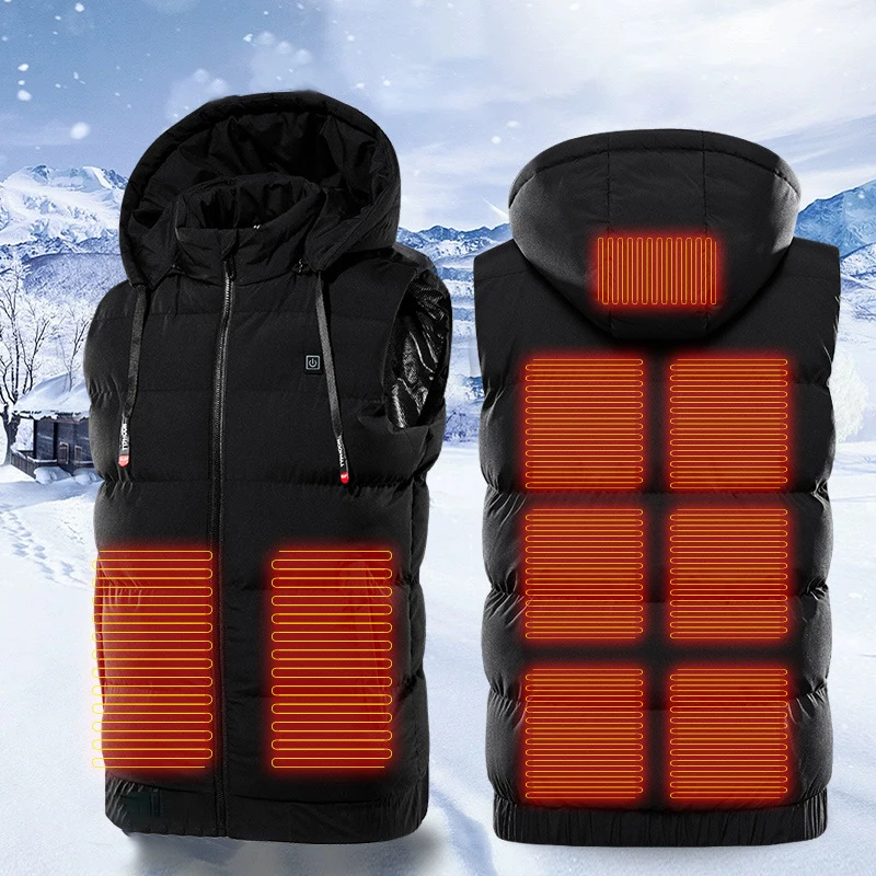 Men Autumn Winter Smart Heating Cotton Vest USB Infrared Electric ...