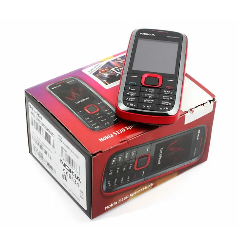 Разблокированный телефон Nokia 5130 XpressMusic 5130XM мобильный телефон Bluetooth FM Поддержка Русская клавиатура сотовый телефон