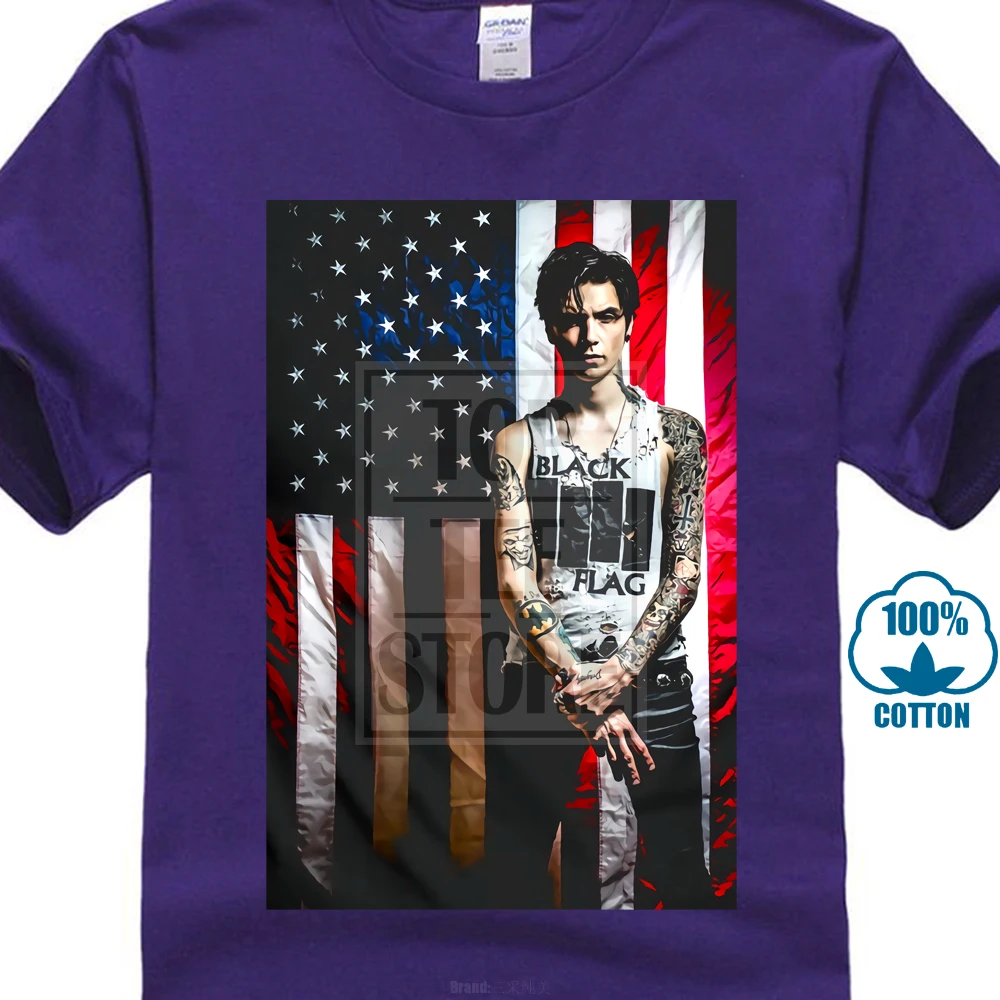 Фиолетовый Andy Biersack Черная вуаль невесты Мужская футболка черный 016030 - Цвет: Фиолетовый