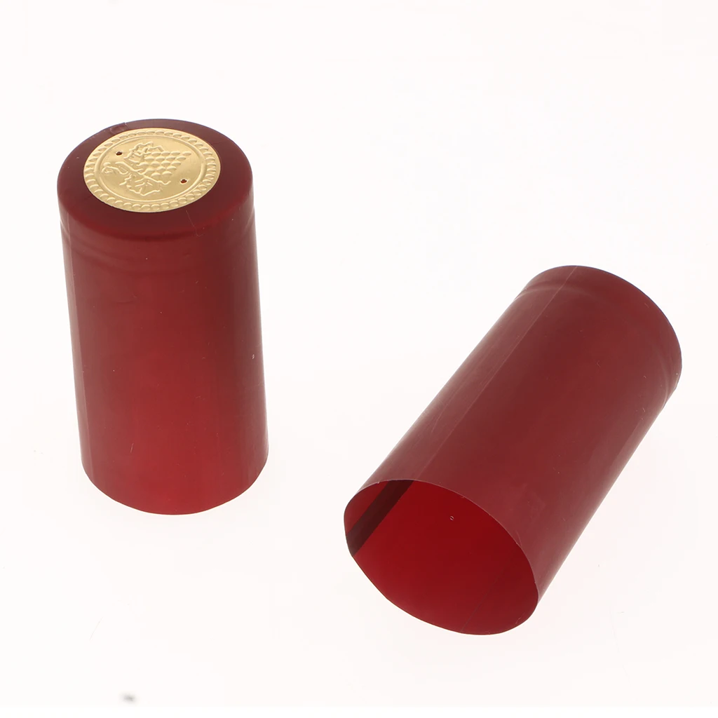 100 PVC Heat Shrink Capsules, Wine Shrink Caps Bottle Seals, Easily Seal and Tear Off with Tearing Tab 100 PVC Heat Shrink Capsules, Wine Shrink Caps Bottle Seals, Easily Seal and Tear Off with Tearing Tab