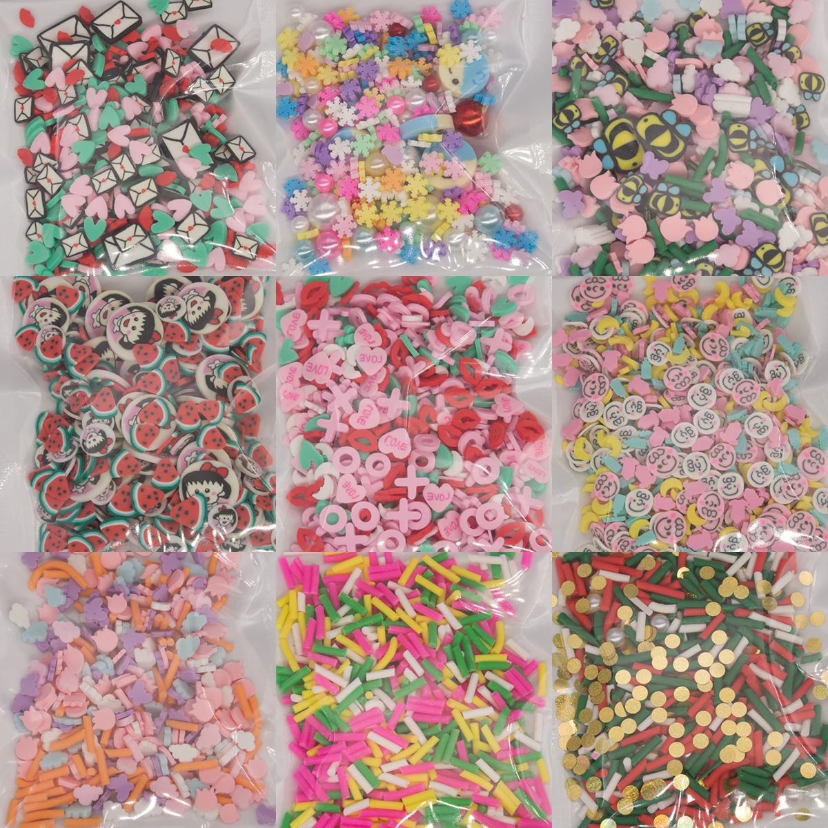 500G Mixed Resin Pearl Beads Polymer Clay Slices Sprinkles For Fluffy Clear Slime Mud Filling Epoxy DIY Filler Christmas | Дом и сад